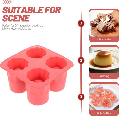 Miniatura 8 de Bandeja de cubitos de hielo de silicona, molde para cubitos de hielo, bandeja de hielo, bandejas para cubitos de hielo