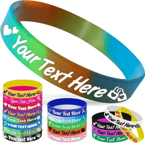 Miniatura 9 de Pulseras de silicona personalizadas, pulseras de goma personalizadas a granel para eventos, regalos de motivación deportiva, apoyos para hombres