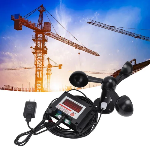 Miniatura 2 de Anemómetro inteligente de grúa torre, carcasa de ABS, enchufe inteligente de EE. UU., grúa torre de 100 a 240 V, medidor de velocidad del viento