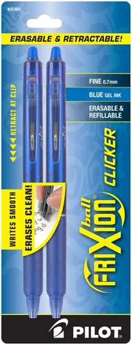 Miniatura 6 de Lapicera en gel borrable retráctil con botón Pilot FriXion, Rojo 2 - unidades Tinta roja