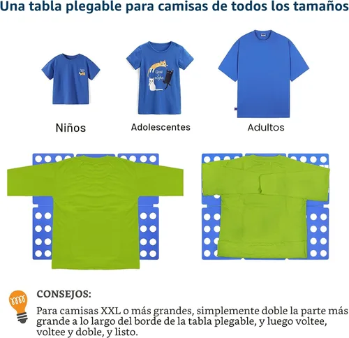 Miniatura 2 de Tabla para plegar camisas, tabla para plegar camisetas, tabla para plegar ropa, tabla de plástico para lavadero, herramienta para almacenar