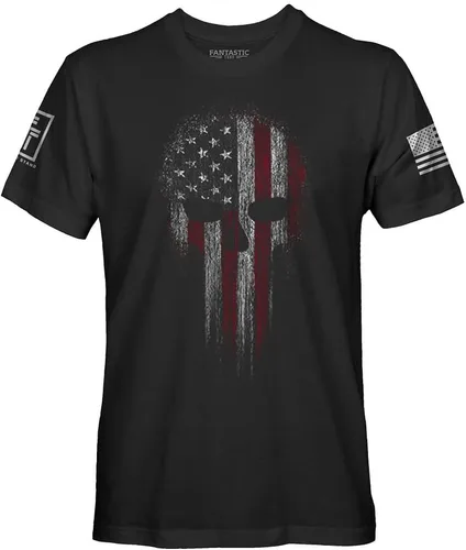 Camiseta patriótica para hombre USA American Skull