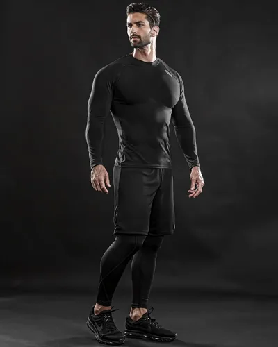 Miniatura 2 de DRSKIN - Camisas de compresión para hombre, manga larga, paquete de 4, 3, 2 o 1 unidades, camisas de entrenamiento deportivo, capa base atlética