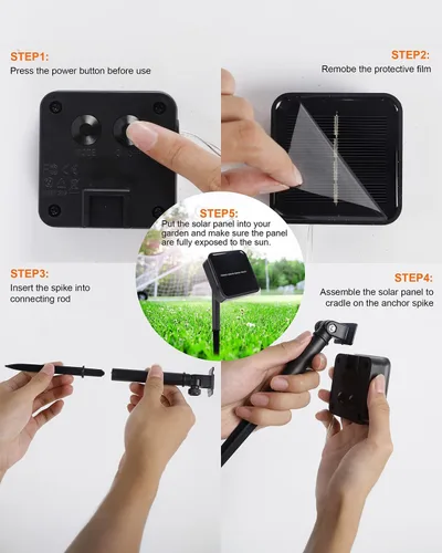Miniatura 7 de Twinkle Star Paquete de 2 guirnaldas de 240 luces LED alimentadas por energía solar, para decoración de exteriores e interiores, de navidad, total