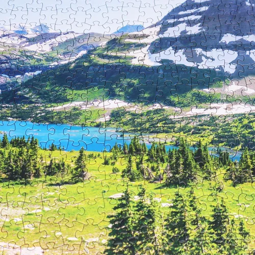 Miniatura 4 de Rompecabezas para adultos de 1000 piezas del Parque Nacional Glaciar, rompecabezas de 1000 piezas, grueso, resistente, preciso, entrelazado a partir