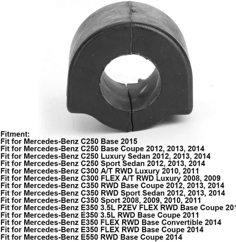 Miniatura 5 de Buje estabilizador, buje de goma de la barra estabilizadora del estabilizador delantero 2043230665 se adapta a -Benz C250 C300 C350 E350 E550