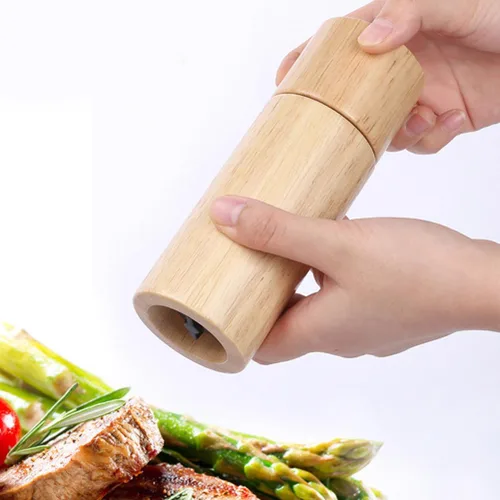 Miniatura 5 de UPKOCH Molinillo de pimienta manual de 5.90 pulgadas, ajustable, de cerámica, contenedor de pimienta compacto para botellas de condimentos de cocina