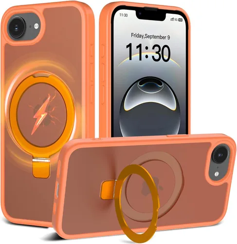 Miniatura 25 de Funda con soporte ultra magnético para iPhone 17 Pro Max [protección militar contra caídas] [compatible con MagSafe] a prueba de golpes, translúcida