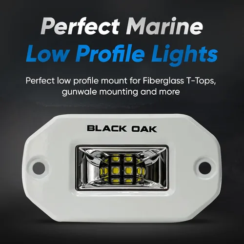 Miniatura 2 de Black Oak Luz LED Marina Negra de Montaje Empotrado Tipo Foco 2 Pulgadas 10W / Cree XM-L2 1560 Lúmenes Brutos Pro Series 3.0