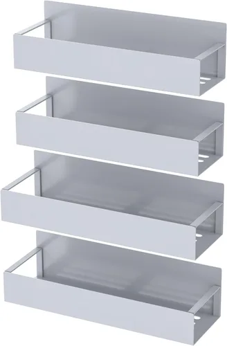 Miniatura 5 de HuggieGems Paquete de 4 Organizadores Magnéticos de Almacenamiento de Especias para Refrigerador y Horno, Organizadores y Almacenamiento Gris