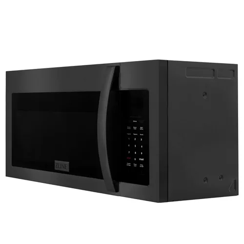 Miniatura 2 de ZLINE - Horno microondas de convección en acero inoxidable negro con mango moderno y sensor de cocción