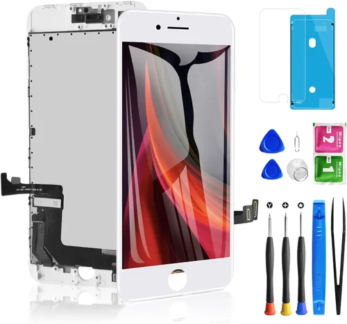 Miniatura 26 de para iPhone 8/SE 2020 2ª Generación Pantalla de Repuesto Blanca, Diykitpl Ensamblaje Completo Pantalla LCD Digitalizadora Táctil 3D para SE 2020