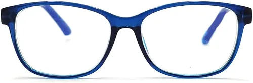 Lentes de lectura con bloqueo de luz azul para hombres y mujeres, para computadora, juegos, TV con protección de luz azul (azul, 0.00 de fuerza)