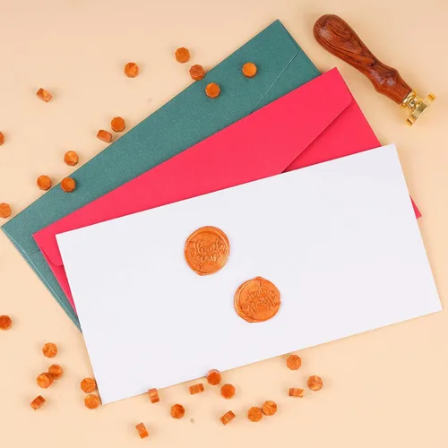 Miniatura 4 de 102 cuentas de sello de cera octágona, cuentas de cera de sellado dorado metálico premium para letras y certificados, tarjetas del día de San