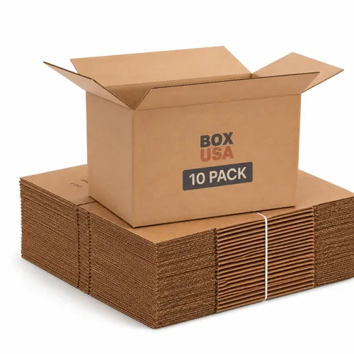 Miniatura 14 de BOX USA Cajas de cartón corrugado de 15 x 10 x 6, medianas de 15 pulgadas de largo x 10 pulgadas de ancho x 6 pulgadas de alto, paquete de 25