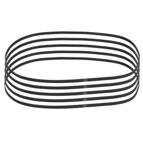 Miniatura 60 de MECCANIXITY 3.780 in GT-2 correa dentada, 5pcs 0.354 in ancho 0.079 in paso impresión 3D GT-2 correa dentada caucho de bucle cerrado, negro