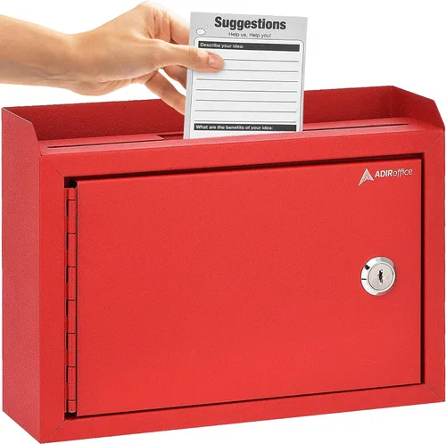 Buzón de sugerencias de Adir Corp., multiusos, tamaño mediano, Rojo M