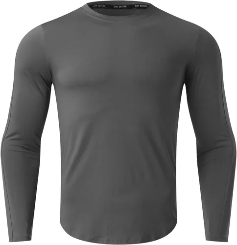 Miniatura 73 de Camisas de compresión atléticas de manga larga para hombre, capa base, camisa de entrenamiento atlético, camisas de compresión, camisetas deportivas