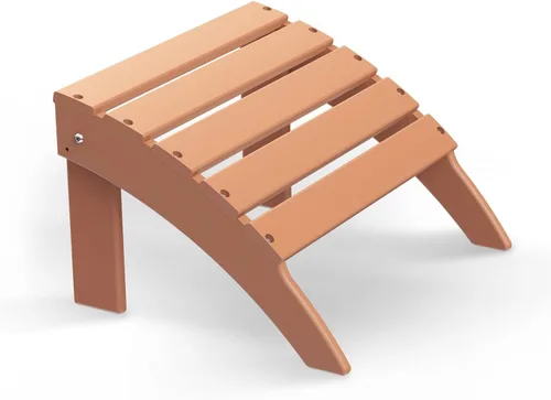 Miniatura 15 de Briopaws Otomana Adirondack plegable, silla Adirondack de polietileno de alta densidad resistente a la intemperie, reposapiés de plástico para Blanco