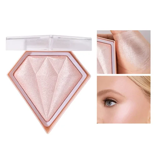 AKARY Colorete facial con purpurina rosa, iluminador en polvo, maquillaje, cosméticos, corrector de contorno facial Shine Rouge (#03 Polvo de hadas)
