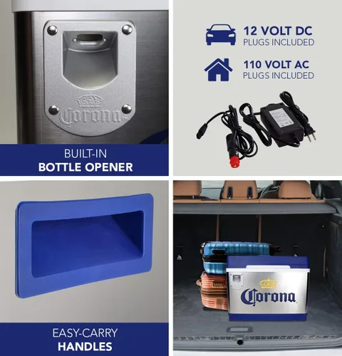 Miniatura 3 de Corona Cruiser - Enfriador termoeléctrico exclusivo, capacidad de 45 litros/48 cuartos de galón, 12 V CC/110 V CA para bebidas, cerveza, vino