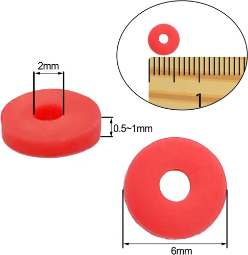 Miniatura 3 de Coiris - Cuentas de vinilo heishi ecológicas hechas a mano, de polímero/arcilla, de 6 mm. Cuentas espaciadoras para collar, pulsera aretes, joyería
