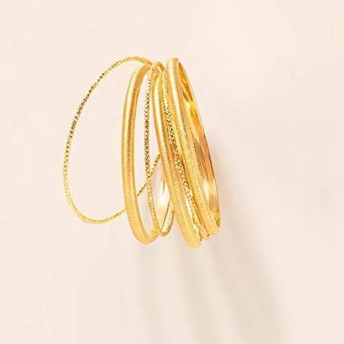 Miniatura 8 de Ross-Simons Italian 18kt Gold Over Sterling Silver Jewelry Set 7 Bangle Bracelets