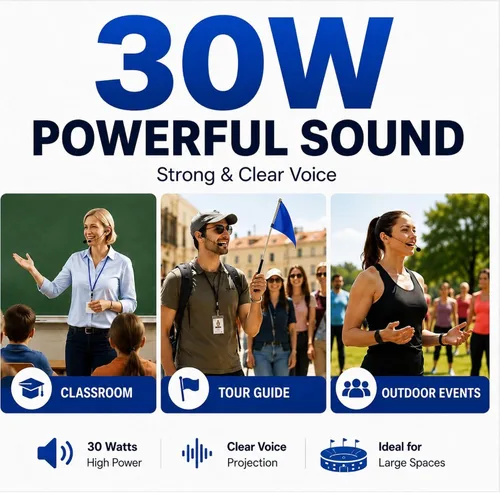 Miniatura 4 de Amplificador de voz portátil G100S 30W - Altavoz PA con cable con micrófonos de mano y auriculares