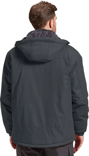 Miniatura 2 de Chaqueta de esquí para hombre, impermeable, con forro polar cálido, forro de nieve, para montaña, con capucha, resistente al viento, chubasquero