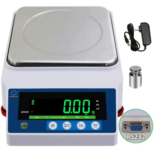 Miniatura 10 de Báscula Científica de Precisión de Laboratorio RUISHAN 1000g x 0.01g g/lb/oz/ct Escala de 0.01 Gramo, Báscula de Laboratorio, Báscula