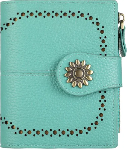 Miniatura 24 de Lavemi Cartera de Piel para Mujer Pequeña Compacta con Bloqueo RFID Estuche para Tarjetas de Crédito Monedero con Bolsillo con Cremallera Small