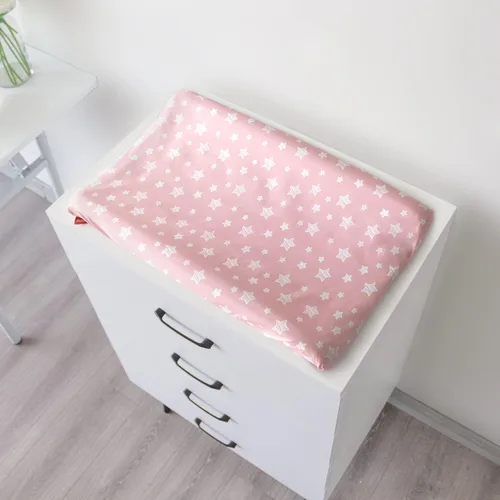 Miniatura 5 de Paquete de 4 fundas para cambiador para niñas, con estampado encantador, suave, unisex, para cambiador de pañales, se ajusta a almohadilla Blanco