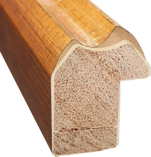 Miniatura 9 de Marco de madera maciza de bambú dorado de 11 x 19 pulgadas, ancho de moldeo de 1 pulgada, profundidad del marco interior de 0.75 pulgadas, completo
