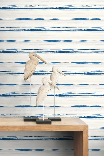 Miniatura 5 de Lillian August Luxe Haven Horizon Stripe - Papel tapiz para despegar y pegar (azul Oasis)