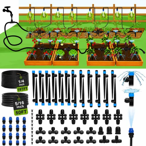 Miniatura 10 de Bonviee Piezas de riego por goteo para línea principal de 5/16 pulgadas (paquete de 6) - 3 adaptadores de rosca de manguera hembra de PVC
