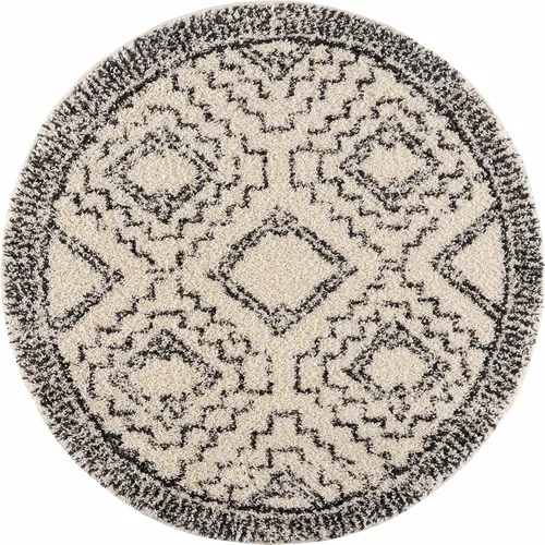 Miniatura 85 de Hauteloom, Duncans - Alfombra de estilo granja de pelo mullido para sala y dormitorio, con borlas - Beige, carbón, gris - 2 pies 7 pulgadas x 7 pies