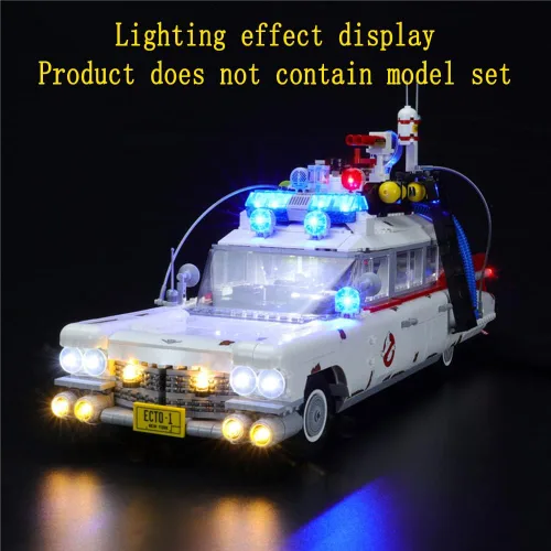 Miniatura 4 de GEAMENT Kit de luz LED compatible con Lego 10274 Ghostbusters ECTO-1 (Ver.2020) - Juego de iluminación para modelo de construcción de creadores