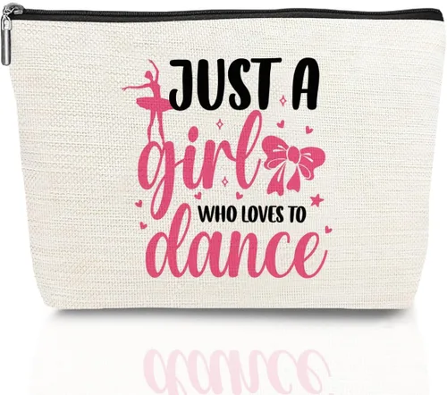 Miniatura 6 de jeilink Girl Loves Dance - Bolsa de maquillaje para bailar, regalo divertido para amantes del ballet, regalos elegantes para bailar, mujeres