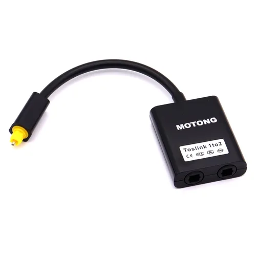 Miniatura 6 de MOTONG Toslink - Adaptador divisor de audio óptico digital, 1 en 2 salidas