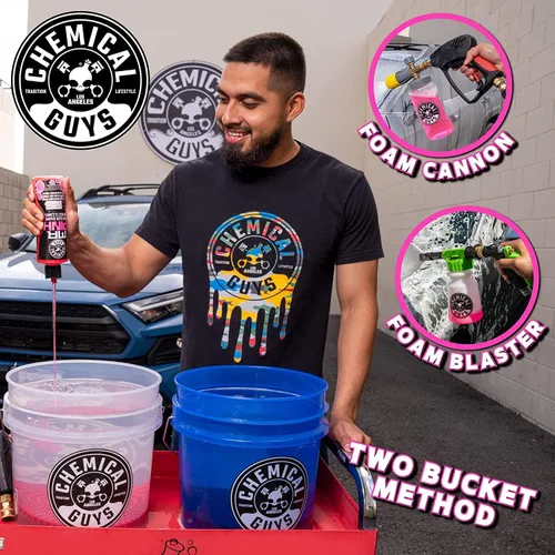 Miniatura 6 de Chemical Guys Mr. Pink - Kit de jabón de lavado de coche y guante de chenilla, champú automático de alta espuma de 16 onzas con guante de microfibra