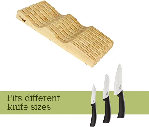 Miniatura 8 de Taco para cuchillos de bambú para el interior de cajones, sin cuchillos. Organizador de cuchillos para 10-15 cuchillos por Shenzhen Knives