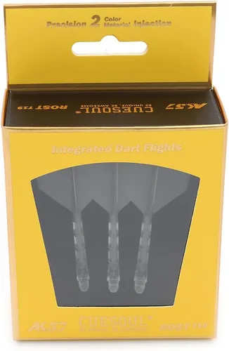 Miniatura 5 de CUESOUL ROST T19 - Astil y vuelos de dardos integrados en forma de gran ala, gris, 33mm - Di adiós a los vuelos de dardos que se caen con eje