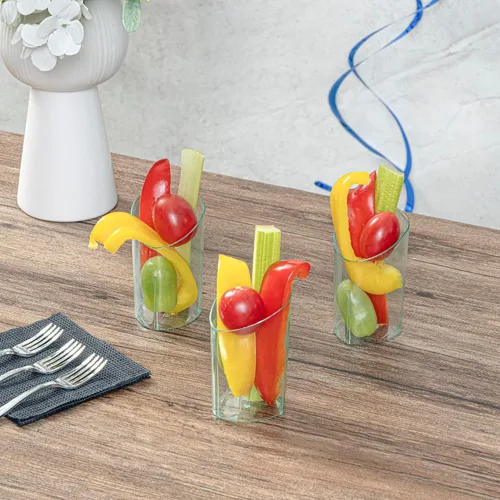 Miniatura 4 de Restaurantware Vasos de chupito de 3 onzas, 100 vasos de chupito redondos, con acabado Seagreen, vasos de chupito de plástico desechables para Verde