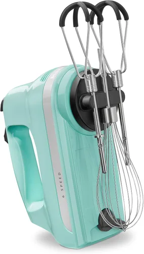Miniatura 5 de KitchenAid KHM6118 - Batidora de mano de 6 velocidades con batidores de borde flexible Azul hielo