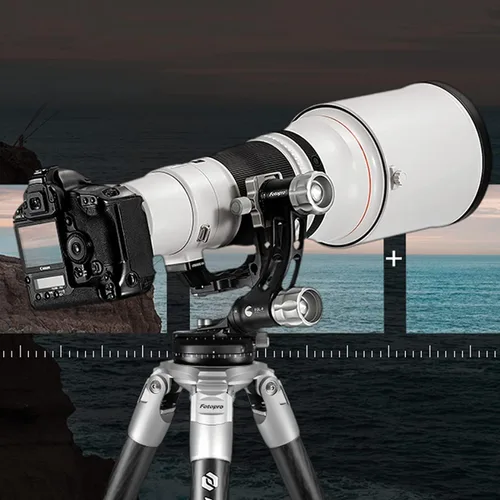 Miniatura 5 de Fotopro Cabeza de cardán E-6H, cabeza de cardán, cabeza de lente grande, cabeza de fotografía de vida silvestre, cabeza de fotografía deportiva