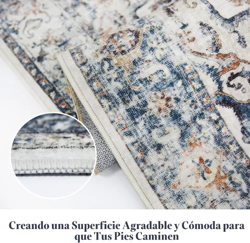 Miniatura 3 de Alfombra Lavable para Pasillo de 2x10 Pulgadas - Alfombras de Cocina para Entrada, Alfombra Vintage Suave, Alfombra Antideslizante para Piso
