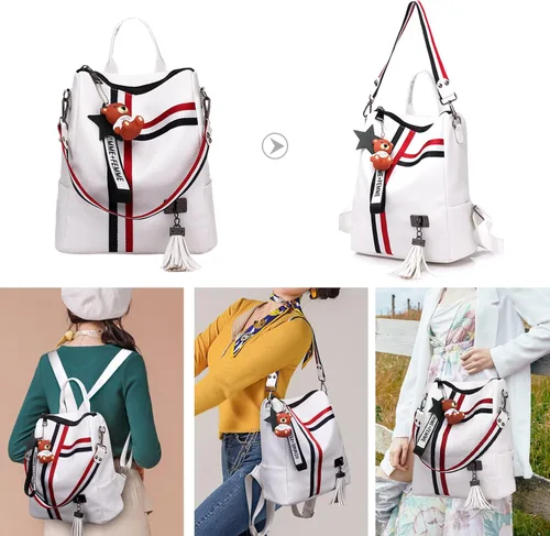 Miniatura 5 de FANDARE Mochila de moda para mujer, bolsas de hombro impermeables, mochilas antirrobo, Negro -, Classic