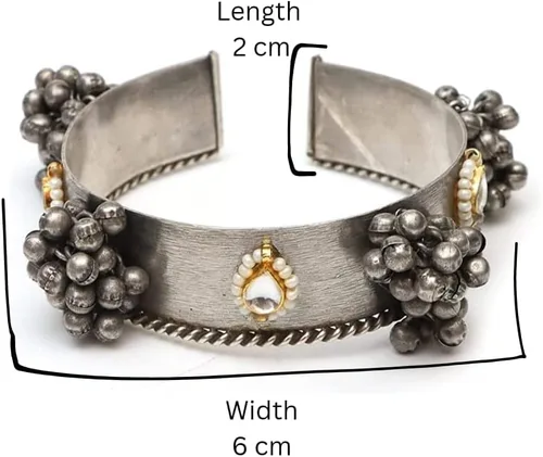Miniatura 7 de Pulsera Ozanoo GhungrooKada para mujer y niña, Latón, Sin gemas.