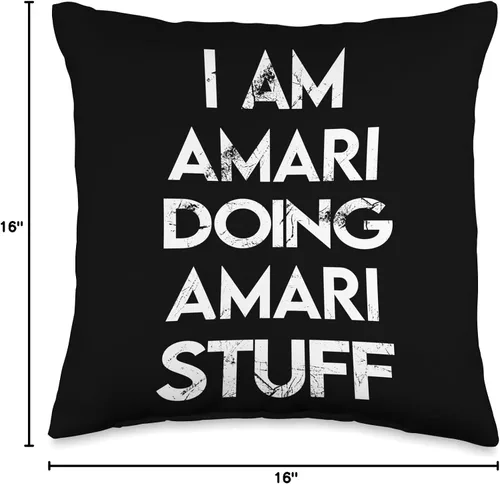 Miniatura 4 de Amari's Apparel Name Forename Day Amari Stuff - Almohada de 16 x 16 pulgadas, multicolor