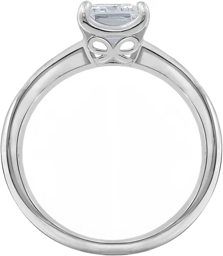 Miniatura 2 de Tienda Collection Anillo solitario de plata de ley con forma de fantasía hecho con circonitas de elementos infinitos